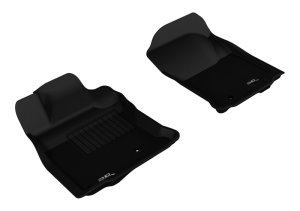 Toyota 4Runner Floor Mats - Front - 3D MAXpider - Kagu Series, Carbon Fiber Embossed Pattern - Black - `10-`12